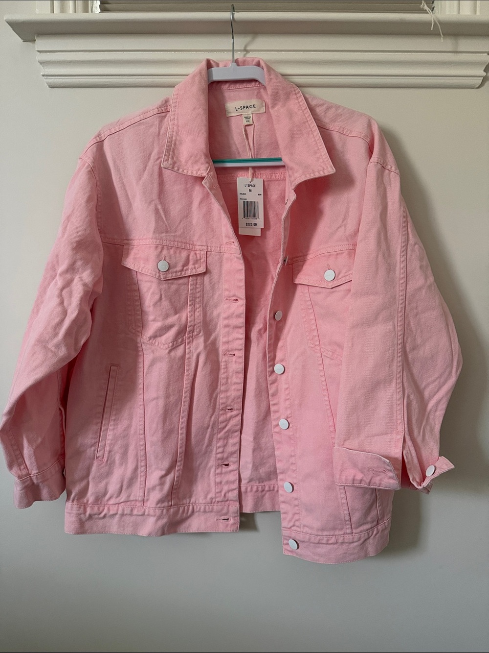 l*space Pastel Pink Denim Trucker Jacket